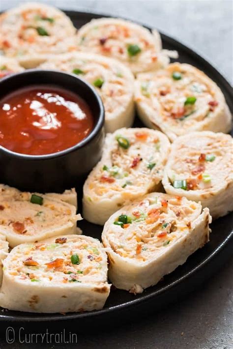 Spread about 3/4 cups on each tortilla. Chicken Enchilada Tortilla Roll-Ups (Tortilla Pinwheels ...