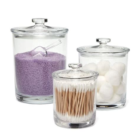 Get the latest in cookware & bakeware. Bliss Acrylic Canisters | Bathroom countertops, Glass jars ...