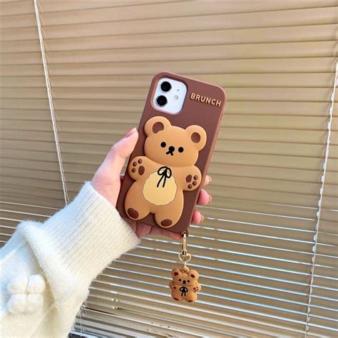 Cute Bear Phone Case Kawaii Cute Phone Caseiphone 1313 Etsy