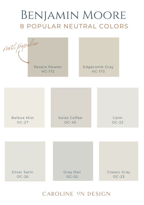 8 Popular Benjamin Moore Neutral Colors Paint Colors For Home Best