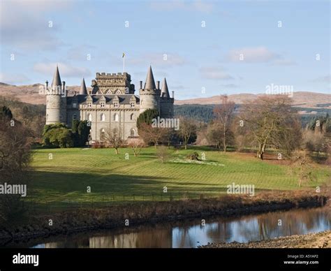 18th century inveraray castle 18th century across river aray inveraray argyll bute scotland uk