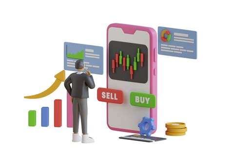 3d Businessman Buying Or Selling Shares Investing In Stock Market From