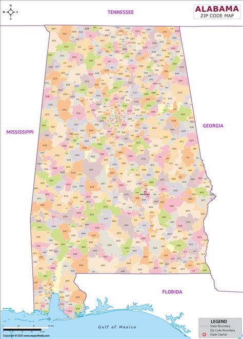 Zip Codes List For Alabama Alabama Zip Code Map