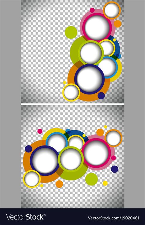 Two Background Templates With Round Shapes Vector Image