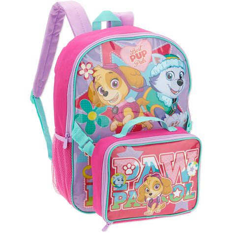 Licensed paw patrol rubble plush doll backpack 14 costume bag bulldog. Nick - Paw Patrol Girls' Backpack with Lunch Box - Walmart ...
