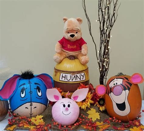 Winnie The Pooh Characters Pumpkins Pumpkin Halloween Decorations