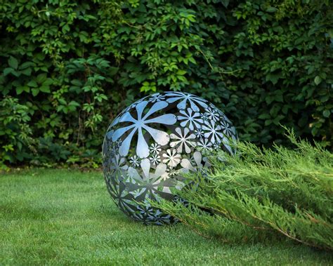 Hand Welded Metal Garden Sculpture Flower Ball A Unique