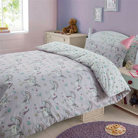 Unicorn girls room unicorn girls bedding toddler duvet. UNICORN DUVET COVER SETS KIDS GIRLS BEDDING - JUNIOR ...