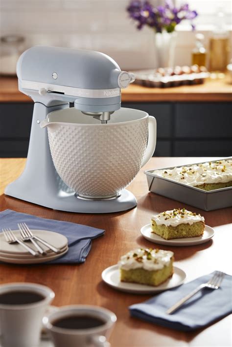 Kitchenaid Stand Mixer With White Ceramic Bowl