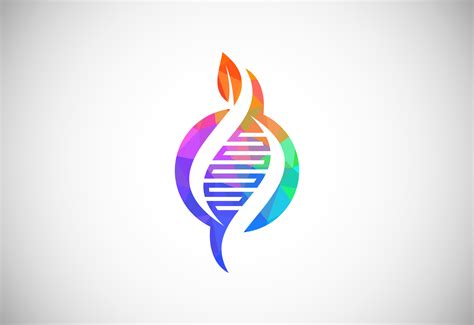 Polygonal Dna Vector Logo Genetics Logo Design Concept Logo For