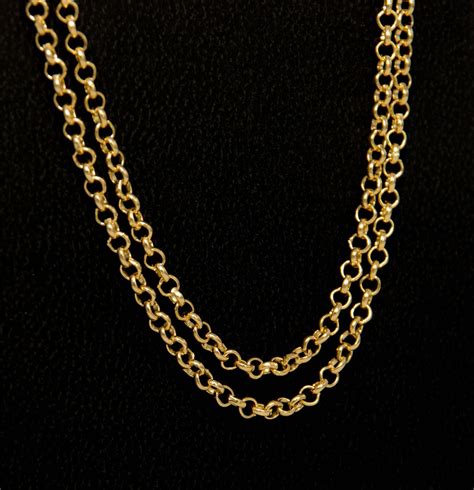 18k Solid Gold Chain 18k Gold Rolo Chain Round Link Chain Chain