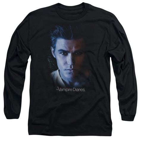 Vampire Diaries Stefan Mens Long Sleeve T Shirt Crew Neck Sweatshirt
