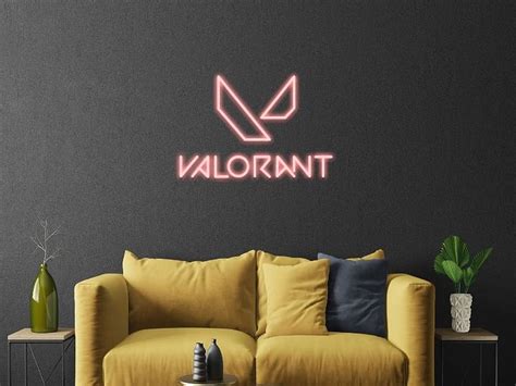 Brighten Up Your Valorant Gameplay With A Valorant Logo Neon Sign