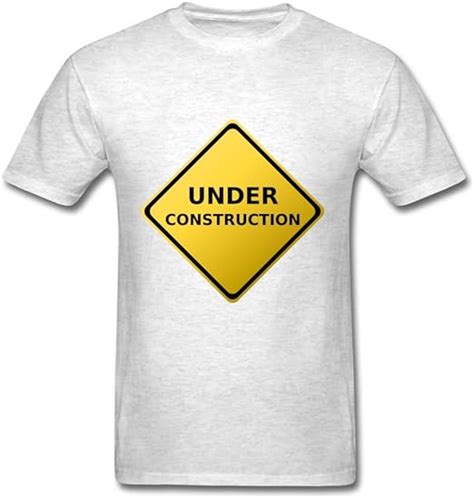 Custom Summer Men Under Construction Sign Print Round Neck
