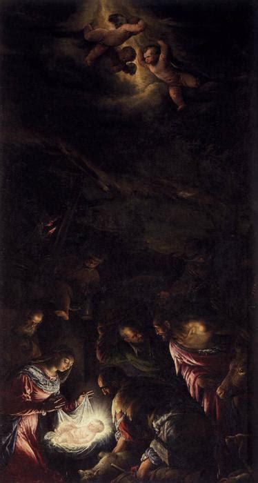 Oil Painting Replica Adoration Of The Shepherds 2 By Jacopo Bassano