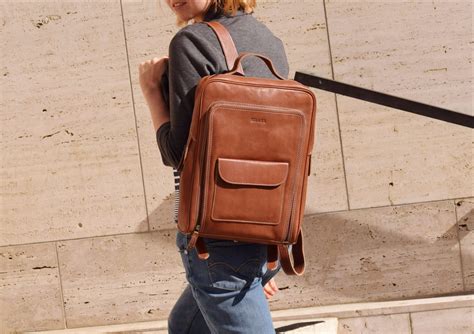 Laptop Backpack Coffee Leather Laptop Backpack Women Leather Backpack Brown Leather Backpack