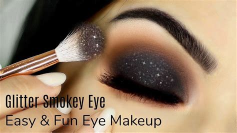 Beginners Glittery Smokey Eye Makeup Tutorial How To Apply Eyeshadow TheMakeupChair YouTube
