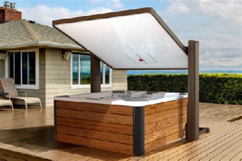 With Uv Protection And A Retractable Awning The Covana Horizon Hot Tub Cover Is An Essential