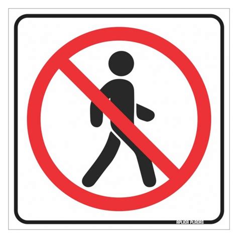 Placa Sinalização Proibido Proibida A Entrada Simbolo