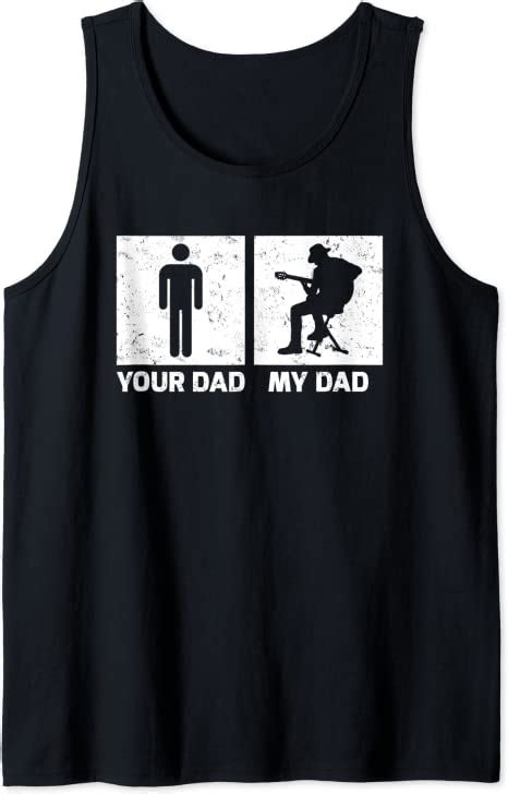 Mens Your Dad My Dad Funny Guitarist Dad Fathers Day Tank Top Uk Clothing