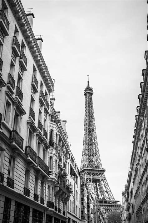 Eiffel Tower In Paris Streets High Quality Architecture Stock Photos