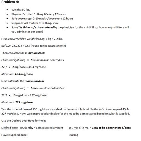 35 Safe Pediatric Dose Calculations Luellaaryian