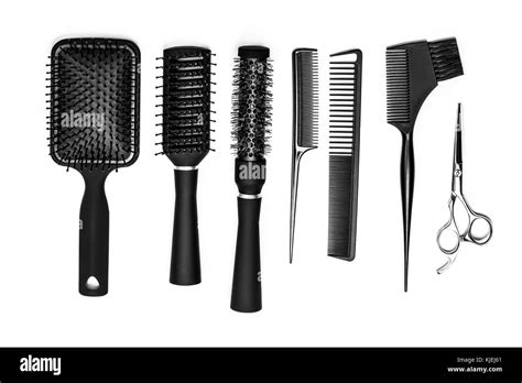 Professional Hairdresser Tools Isolated On White Stock Photo Alamy
