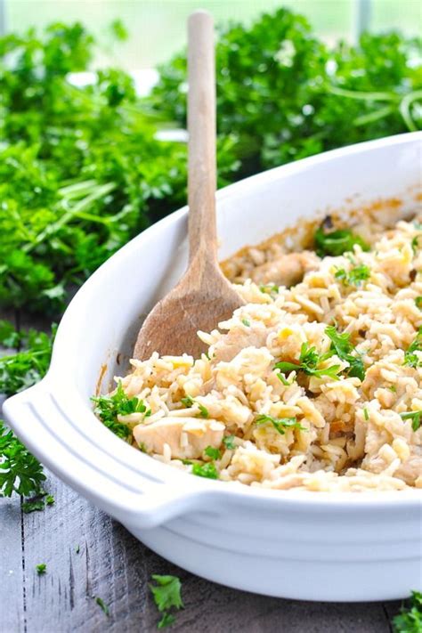Dump And Bake Chicken And Rice Pilaf Is An Easy Dinner That Cooks In