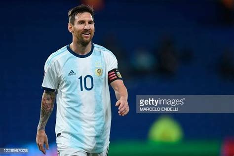 Argentinas Lionel Messi Smiles During The 2022 Fifa World Cup South