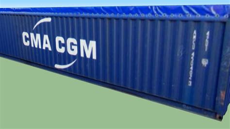 Cma Cgm Open Top Container 40 3d Warehouse