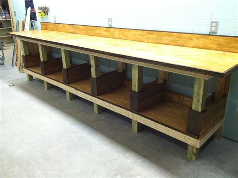 Shop Work Bench With Top And Back Splash Attached Top Is 14ft X 25ft