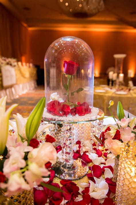 Beauty and the beast official u.s. Rose dome centerpiece inspired by Beauty and the Beast ...