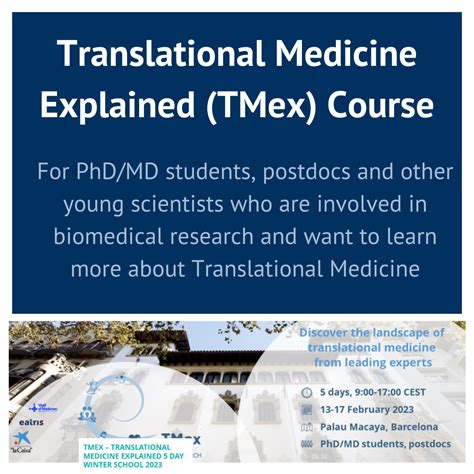Translational Medicine Explained Tmex Course Alex The