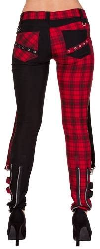 Créez tout un costume ecossais avec une veste ou gilet style garcon de café en tartan à coordiner. Pantalon Femme BANNED - Jester Tartan - Pantalons - Rock A ...