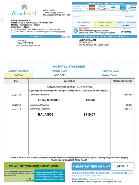 Blank Hospital Bill 2020 2022 Fill And Sign Printable Template Online