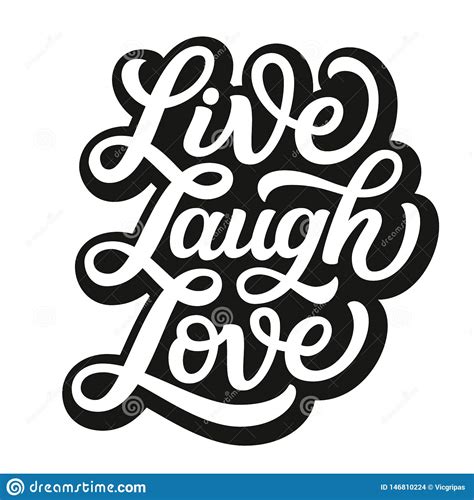 Live Laugh Love Vector Typography Stock Vector Illustration Of