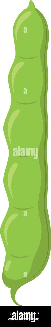 Vector Illustration Of A Funny Green Beans In Cartoon Style Stock Vector Image And Art Alamy