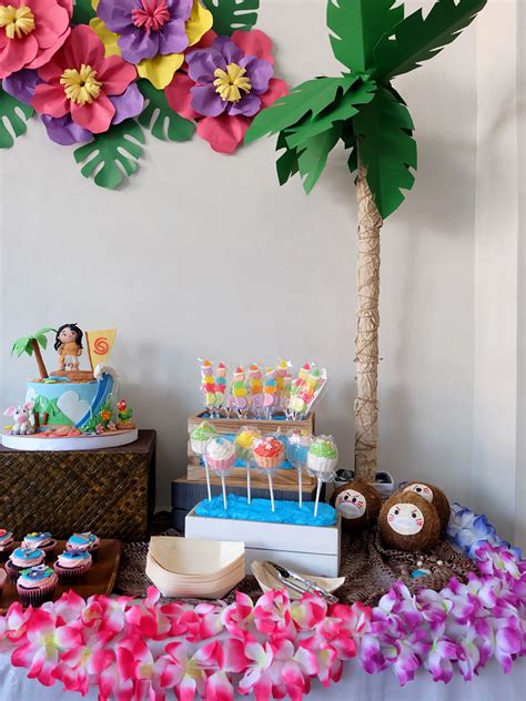 Baby Moana Dessert Table And Decor Moana Birthday Dec