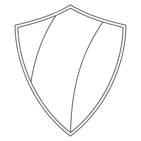 ícone Frontal Do Escudo De Contorno Png Fundo Escudo Esboço Imagem