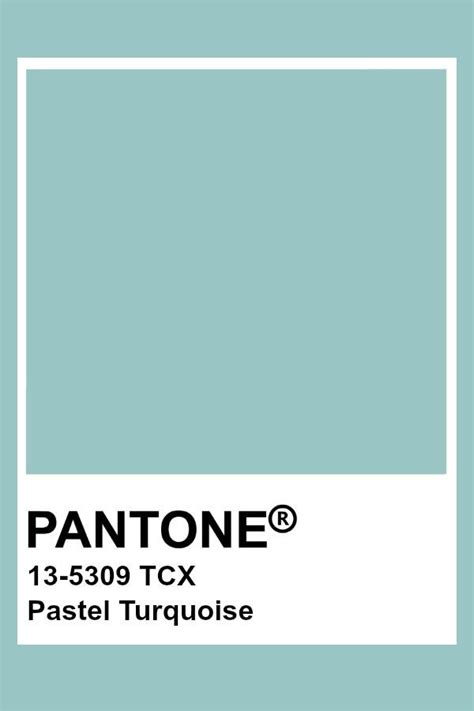 Pastel Turquoise Pantone Color Chart Pantone Palette Pantone Colour