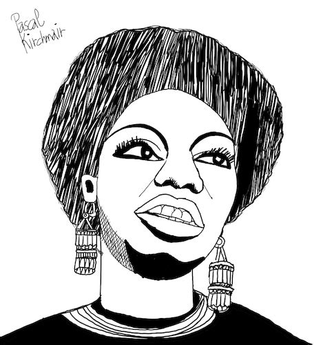 Nina Simone By Pascal Kirchmair Famous People Cartoon Toonpool