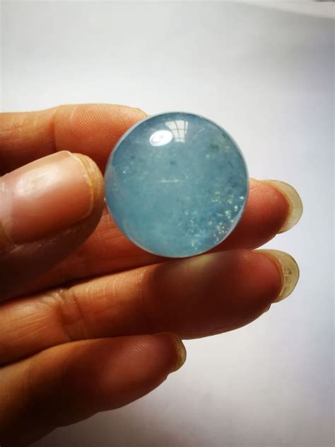 Natural Blue Aquamarine Crystal Quartz Ball Sphere Orb Gem Etsy