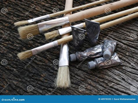 Paint And Paintbrushes Stock Image Image Of Blank Clean 40970335