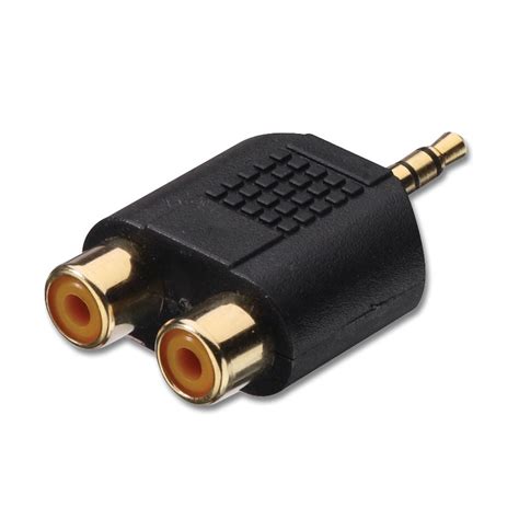 Mm Stereo Jack Male To X Rca Phono Female Audio Adapter From