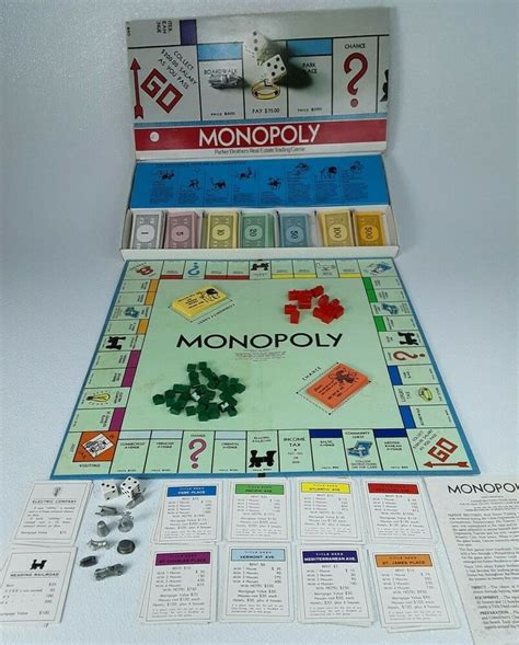Vintage Monopoly Board Game 1975 Parker Brothers Classic Complete With
