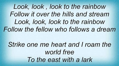 Barry Manilow Look To The Rainbow Lyrics1 Youtube