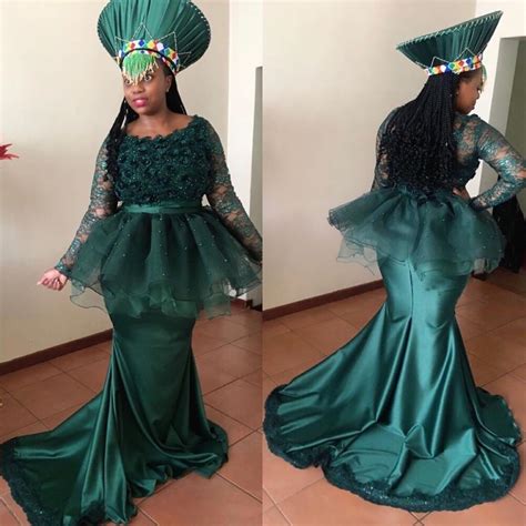 F E Z Y K On Instagram “•appliquÉ Beaded Mermaid Peplum Dress• • • • • • •” African Wedding