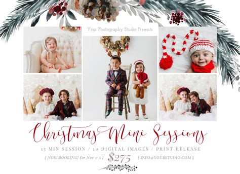 Christmas Mini Session Template Photoshop Template — By Stephanie Design