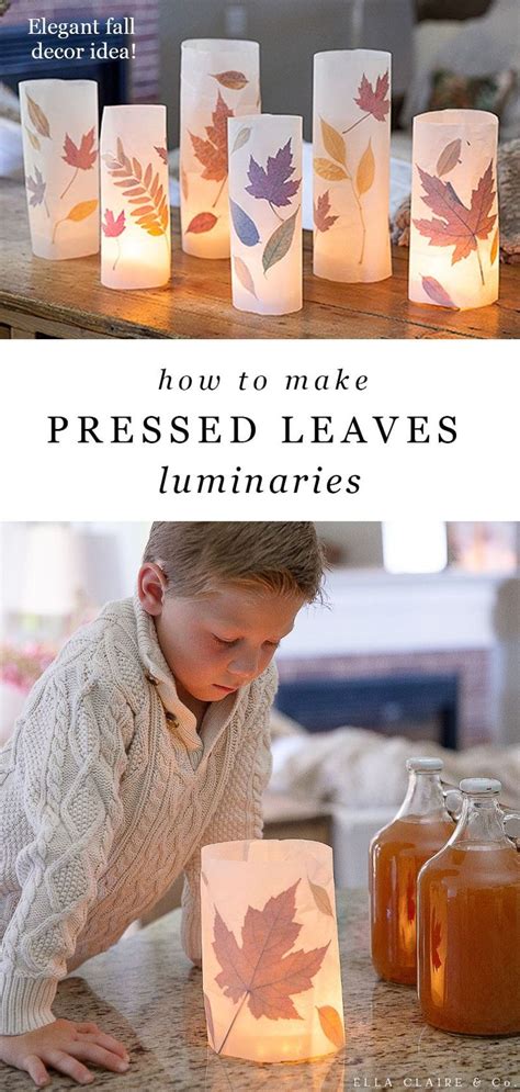 How To Make Pressed Leaves Luminaries With Candles And Paper Lanterns