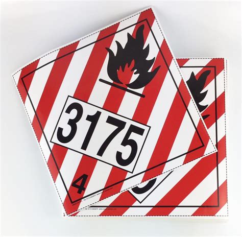 Class Flammable Solid Placard Un Mm X Mm Stock Xpress Com